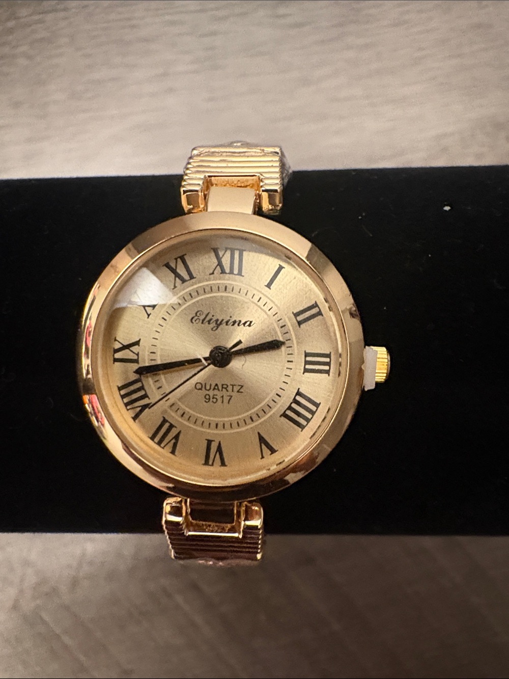 Gold-Tone Roman Numeral Women’s Quartz Watch